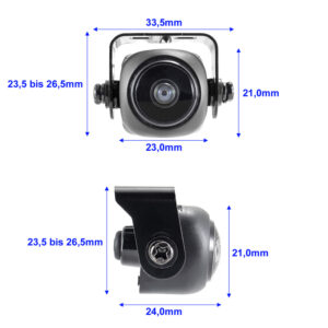 AMPIRE KAX602 Mini Rückfahrkamera AHD 1080P 180° IP69K wasserdicht universal – Bild 16