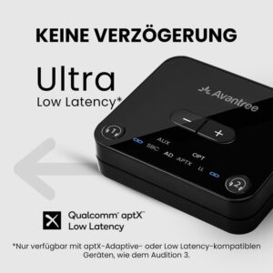 AMPIRE Audikast3 AVANTREE Bluetooth 5.3 Sender für zwei Kopfhörer Dual Link – Bild 17