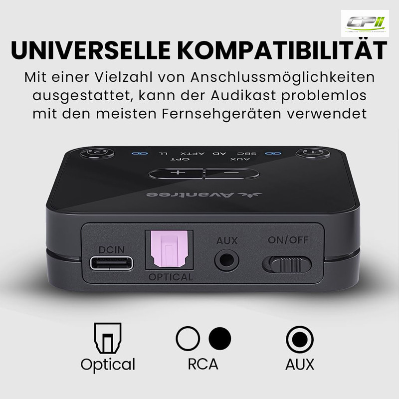 AMPIRE AVANTREE Bluetooth 5.3 Sender für zwei Kopfhörer