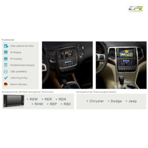 CAS Rückfahrkamera Interface für CHRYSLER/DODGE/JEEP mit MYGIG