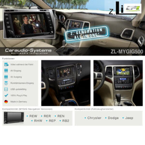 CAS Rückfahrkamera Interface für CHRYSLER/DODGE/JEEP mit MYGIG