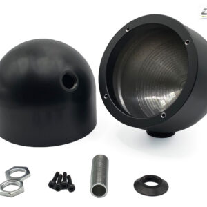 Car Specials Alugehäuse Ø90 mm für Hertz MPK 163.3 MP70.3 Mitteltöner in schwarz mit M13 Gewinde – CS1MP7039003blk-03 CPII