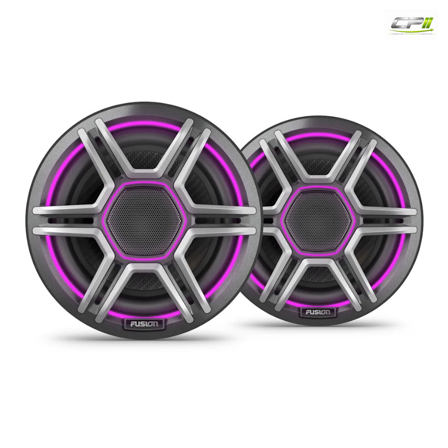 FUSION® Apollo Marinelautsprecher, grau, Sport, 6.5", RGB-Beleuchtung