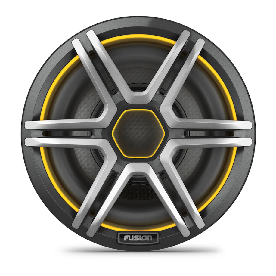 FUSION 010-02918-43 Subwoofer Apollo-Serie 25cm 10 Zoll grauer Grill 300W – Bild 5