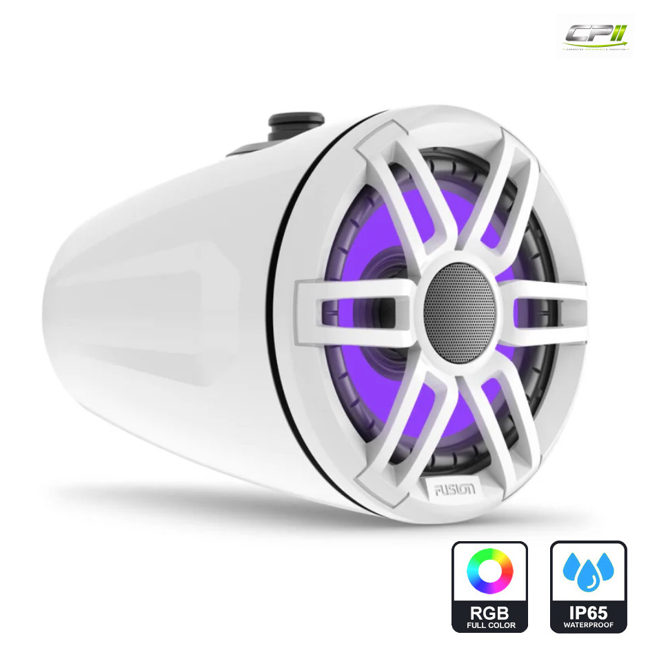 FUSION® Waketower-Lautsprecher XS-Serie, weiß, Sport, 6.5", RGB-Beleuchtung