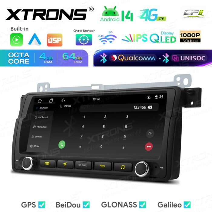 Android Autoradio Xtrons für BMW/ROVER/MG 4/64 GB – IM8446BH-08 CPII