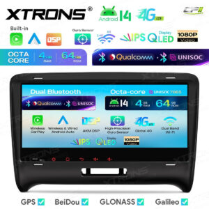 Android 14 IM84TTAH Autoradio Octa Core 4+64GB LTE GPS Navi für AUDI TT MK2 8J 06-12 – IM84TTAH-03 CPII