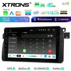 Android Autoradio Xtrons für BMW/Rover/MG 8/128 GB – IMHP9446B-08 CPII