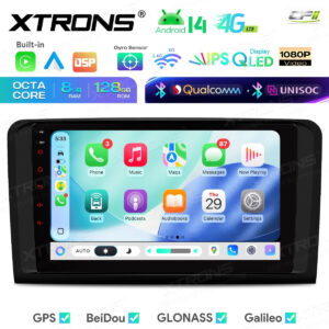 Android Autoradio Xtrons für Mercedes-Benz ML-Klasse W164/ GL-Klasse X164 8/128 GB – IMHP94M164-10 CPII