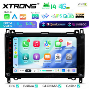 Android Autoradio Xtrons für Mercedes-Benz/Volkswagen 8/128 GB – IMHP94M245-08 CPII