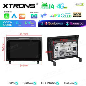Android Autoradio Xtrons für Mercedes-Benz SLK-Klasse R171 2004-2011 8/128 GB – IMHP94M350-13 CPII