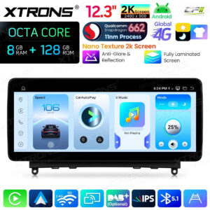Android Autoradio Xtrons für Mercedes-Benz C-Klasse W204 (2007–2010) 8/128 GB – QBMH2440M12C40-02 CPII