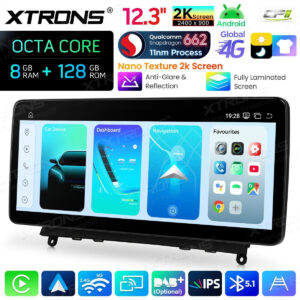 Android Autoradio Xtrons für Mercedes-Benz C-Klasse W204 (2007–2010) 8/128 GB – QBMH2440M12C40-14 CPII