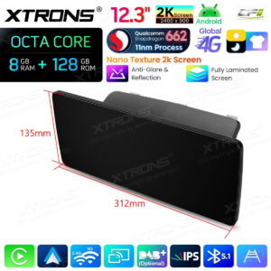 Android Autoradio Xtrons für Mercedes-Benz C-Klasse W204 (2007–2010) 8/128 GB – QBMH2440M12C40-16 CPII