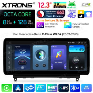 Android Autoradio Xtrons für Mercedes-Benz C-Klasse W204 (2007–2010) 8/128 GB