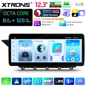 Android Autoradio Xtrons für Mercedes-Benz GLK-Klasse X204 2008 bis 2012 LHD NTG 4.0 8/128 GB – QBMH2440M12GLK40L-02 CPII