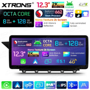 Android Autoradio Xtrons für Mercedes-Benz GLK-Klasse X204 2008 bis 2012 LHD NTG 4.0 8/128 GB – QBMH2440M12GLK40L-03 CPII