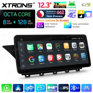 Android Autoradio Xtrons für Mercedes-Benz GLK-Klasse X204 2008 bis 2012 LHD NTG 4.0 8/128 GB – QBMH2440M12GLK40L-12 CPII