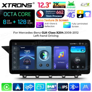 Android Autoradio Xtrons für Mercedes-Benz GLK-Klasse X204 2008 bis 2012 LHD NTG 4.0 8/128 GB