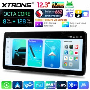 Android Autoradio Xtrons für Mercedes-Benz B-Klasse W246 (2012–2015, Rechtslenker, NTG 4.5/4.7) 8/128 GB – QBMH2445M12BL-11