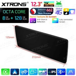 Android Autoradio Xtrons für Mercedes-Benz B-Klasse W246 (2012–2015, Rechtslenker, NTG 4.5/4.7) 8/128 GB – QBMH2445M12BL-14