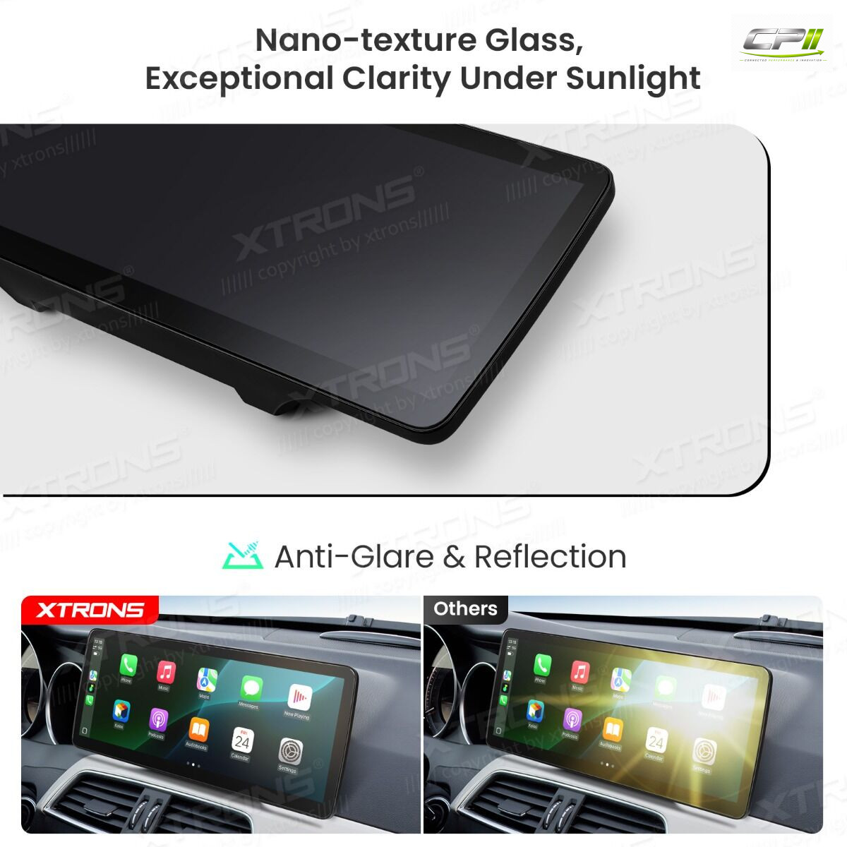 Android Autoradio Xtrons für Mercedes-Benz C-Klasse W204 (2011–2014, Linkslenker, NTG 4.5/4.7) 8/128 GB