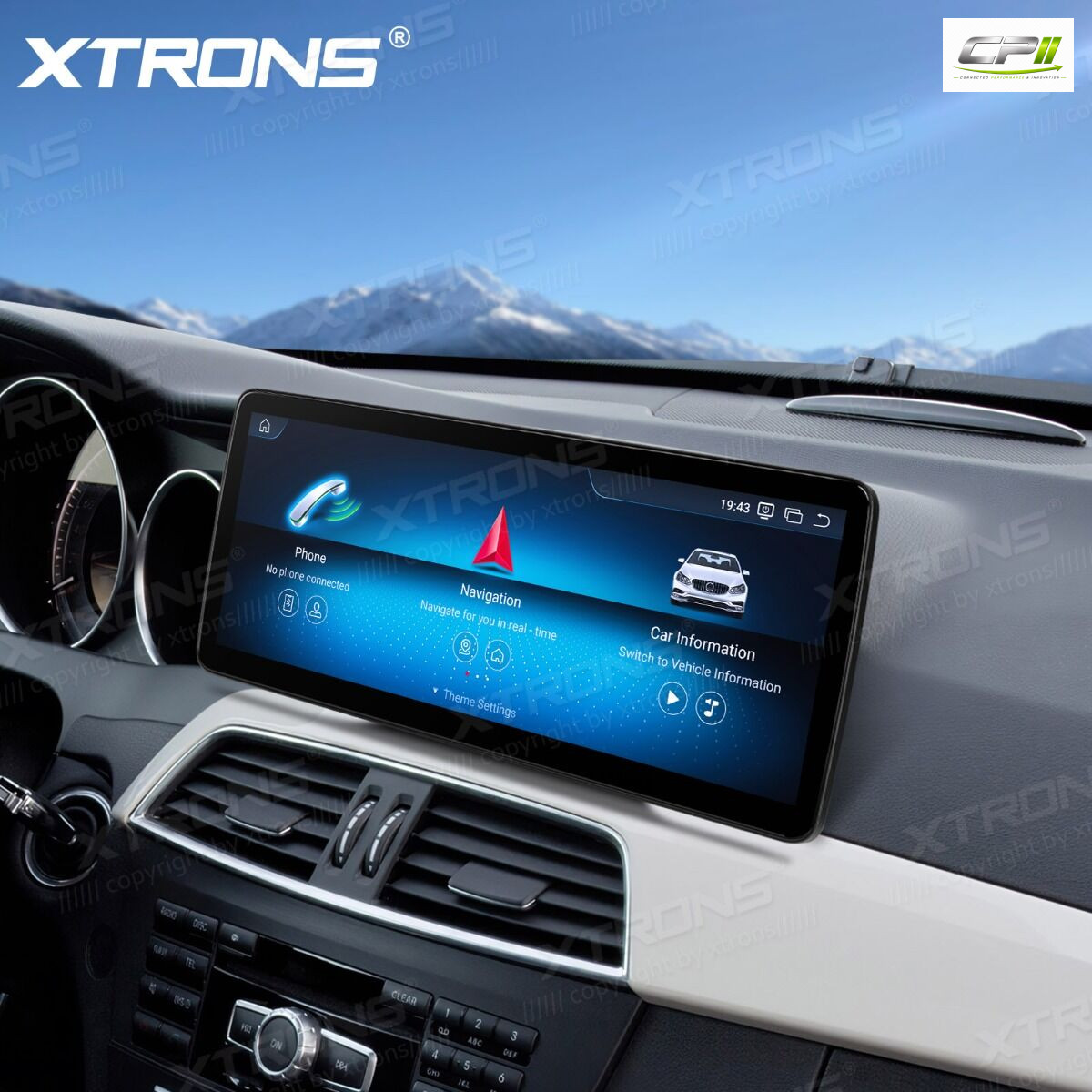 Android Autoradio Xtrons für Mercedes-Benz C-Klasse W204 (2011–2014, Linkslenker, NTG 4.5/4.7) 8/128 GB