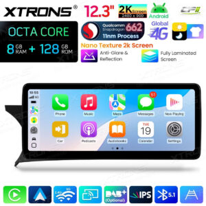 Android Autoradio Xtrons für Mercedes-Benz C-Klasse W204 (2011–2014, Linkslenker, NTG 4.5/4.7) 8/128 GB