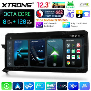 Android Autoradio Xtrons für Mercedes-Benz C-Klasse W204 (2011–2014, Linkslenker, NTG 4.5/4.7) 8/128 GB