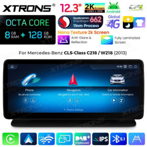 Android Autoradio Xtrons für Mercedes-Benz CLS-Klasse C218/W218 (ab 2013), NTG 4.5/4.7 8/128 GB – QBMH2445M12CLS-01 CPII