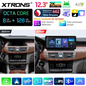 Android Autoradio Xtrons für Mercedes-Benz CLS-Klasse C218/W218 (ab 2013), NTG 4.5/4.7 8/128 GB – QBMH2445M12CLS-06 CPII