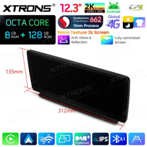 Android Autoradio Xtrons für Mercedes-Benz CLS-Klasse C218/W218 (ab 2013), NTG 4.5/4.7 8/128 GB – QBMH2445M12CLS-16 CPII