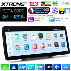 Android Autoradio Xtrons für Mercedes-Benz E-Klasse C207 / A207 (2013–2014, NTG 4.5/4.7) 8/128 GB – QBMH2445M12ECL-08 CPII