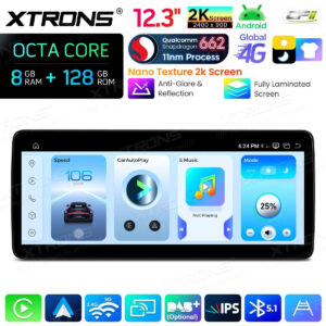 Android Autoradio Xtrons für Mercedes-Benz E-Klasse C207 / A207 (2013–2014, NTG 4.5/4.7) 8/128 GB