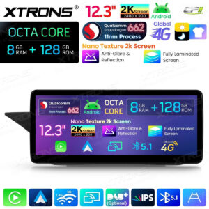 Android Autoradio Xtrons für Mercedes-Benz E-Klasse W212 / S212 (2013–2014, Linkslenker, NTG 4.5/4.7) 8/128 GB