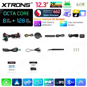 Android Autoradio Xtrons für Mercedes-Benz E-Klasse W212 / S212 (2013–2014, Linkslenker, NTG 4.5/4.7) 8/128 GB