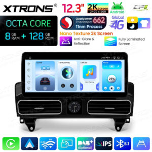 Android Autoradio Xtrons für Mercedes-Benz ML/GL-Klasse (Linkslenker) NTG 4.5/4.7 8/128 GB – QBMH2445M12ML45-02 CPII