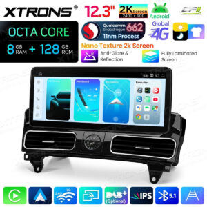 Android Autoradio Xtrons für Mercedes-Benz ML/GL-Klasse (Linkslenker) NTG 4.5/4.7 8/128 GB – QBMH2445M12ML45-16 CPII