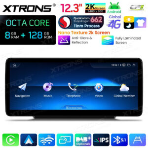 Android Autoradio Xtrons für Mercedes-Benz C/GLC/V/X-Klasse 8/128 GB – QBMH2450M12C5-03 CPII
