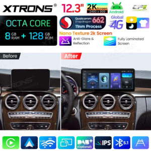 Android Autoradio Xtrons für Mercedes-Benz C/GLC/V/X-Klasse 8/128 GB – QBMH2450M12C5-06 CPII