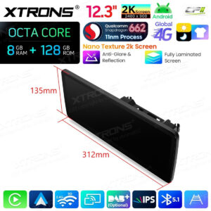Android Autoradio Xtrons für Mercedes-Benz C/GLC/V/X-Klasse 8/128 GB – QBMH2450M12C5-16 CPII