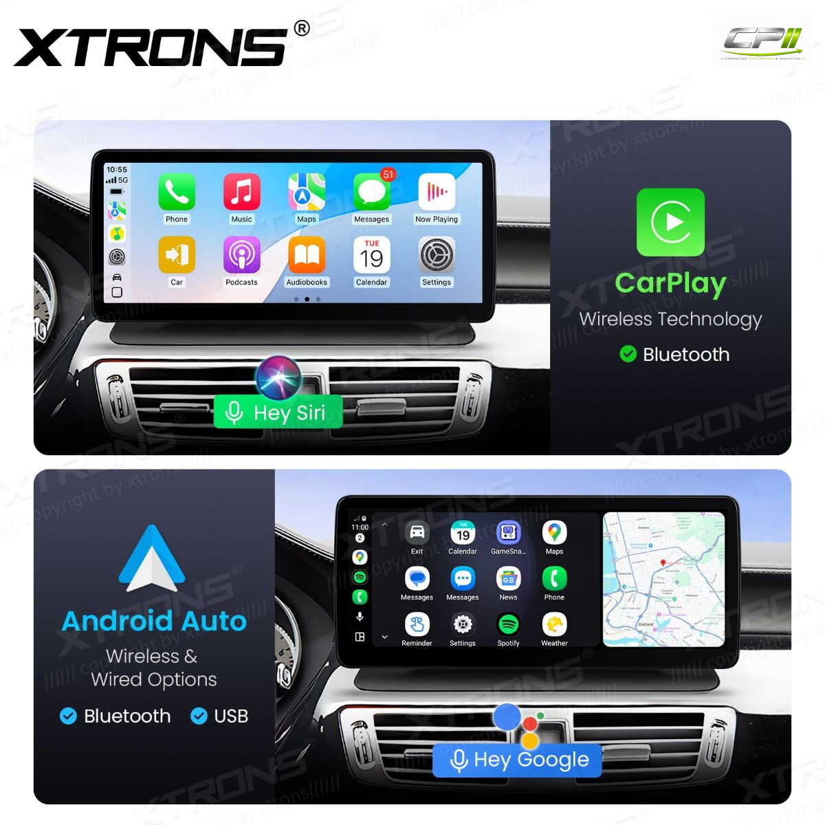 Android Autoradio Xtrons für CLS-Klasse C218/W218 (2014–2017), NTG 5.0/5.1/5.2 8/128 GB – QBMH2450M12CLS-06 CPII