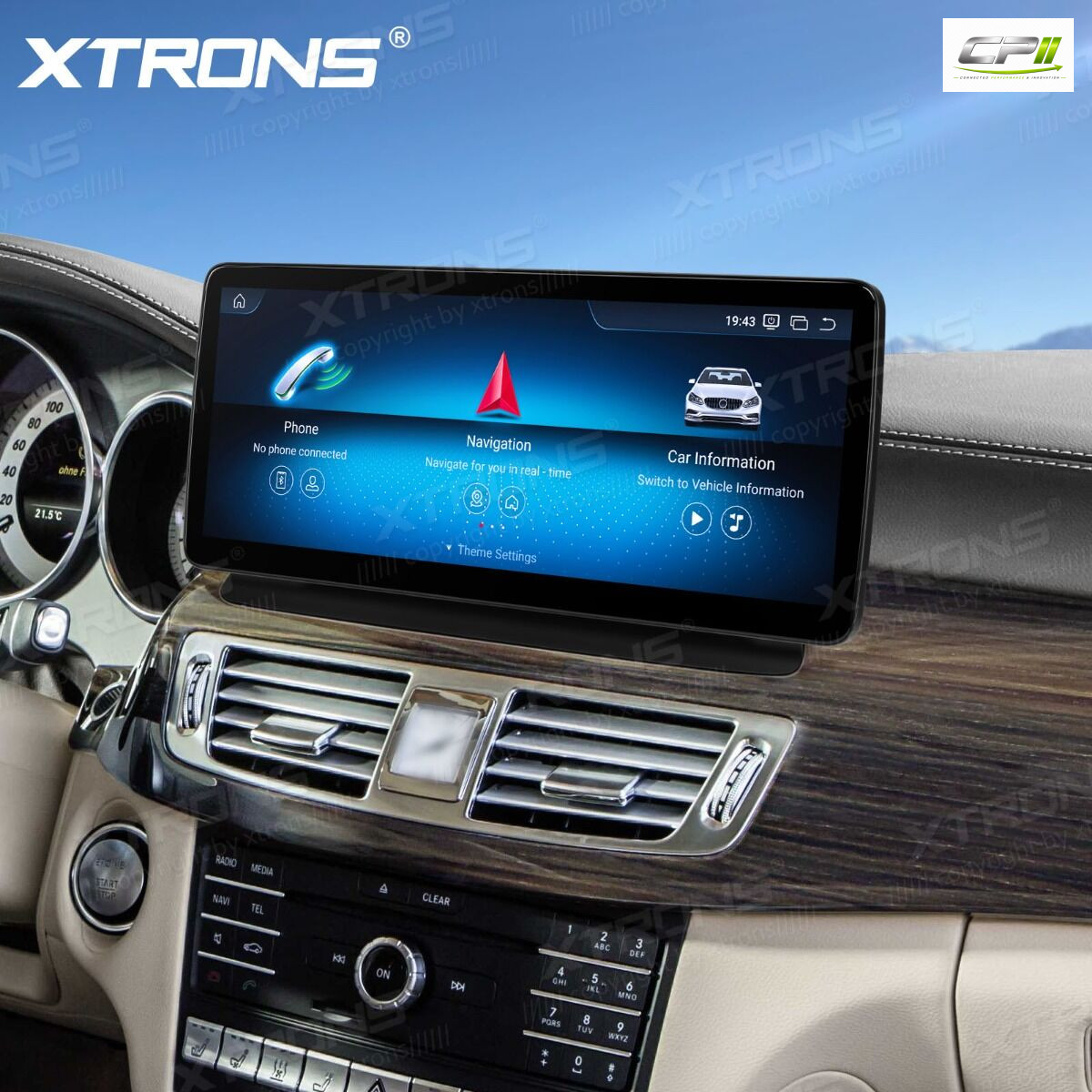 Android Autoradio Xtrons für CLS-Klasse C218/W218 (2014–2017), NTG 5.0/5.1/5.2 8/128 GB – QBMH2450M12CLS-08 CPII