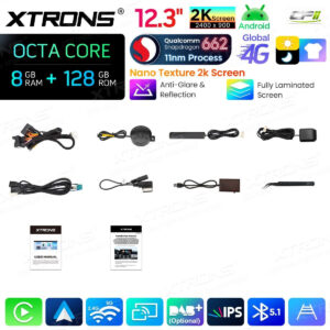 Android Autoradio Xtrons für Mercedes-Benz E-Klasse C207 / A207 (2015–2016, Rechtslenker, NTG 5.0) 8/128 GB