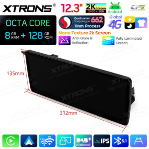 Android Autoradio Xtrons für Mercedes-Benz E-Klasse W212 / S212 (2015–2016, Linkslenker, NTG 5.0/5.1/5.2) 8/128 GB
