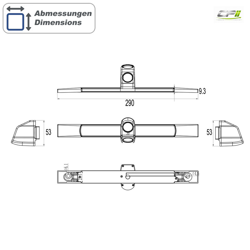 _AMPIRE Twin Bremslichtkamera (CVBS), (Ersatz für Hella 2DA 343 106-201), weiß