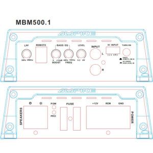 AMPIRE MBM500.1-4G Endstufe 1x 500 Watt Class D 12 Volt Monoblock Verstärker – Bild 16