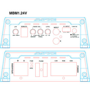 AMPIRE MBM1.24V-4G Endstufe 24V LKW Bus Boot 500W Class D Verstärker – Bild 11