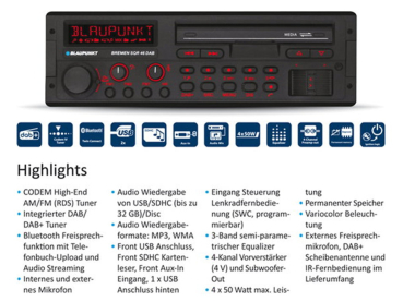 Blaupunkt BREMEN SQR 46 DAB - Youngtimer Radio mit Splitter – Bild 4