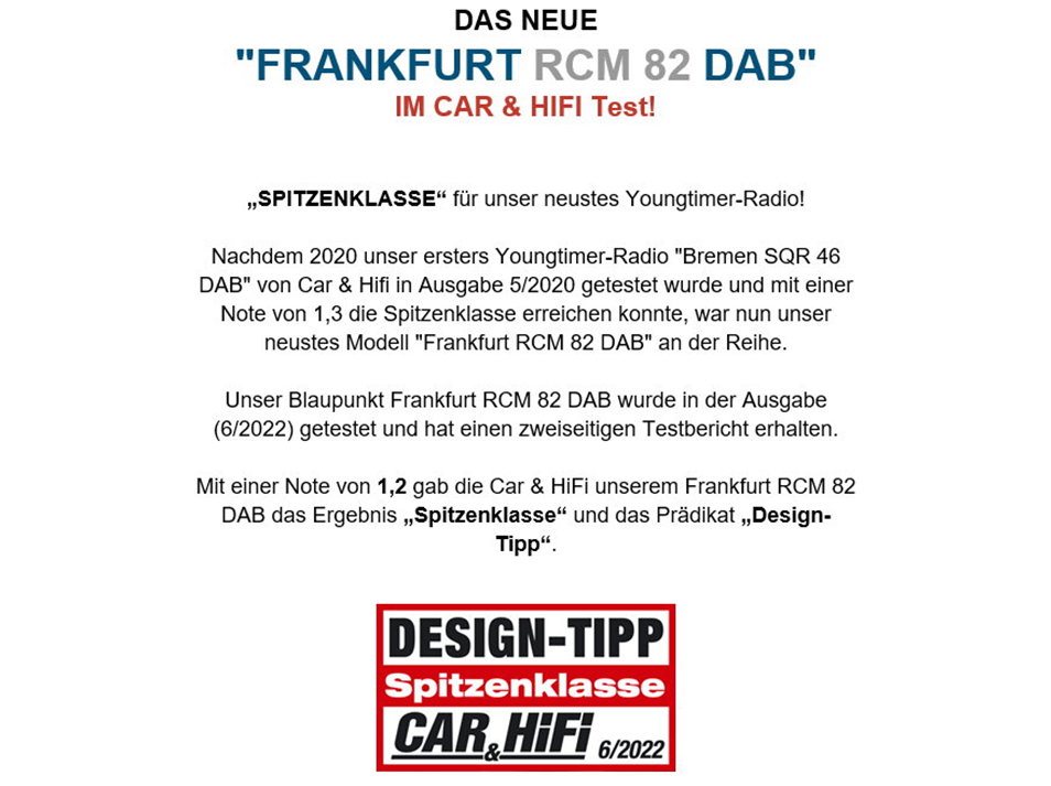 Blaupunkt FRANKFURT RCM82 DAB - Youngtimer Radio – BP_Frankfurt_DAB-2